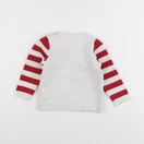 Vertbaudet - pull beige, rouge - 18 mois