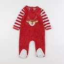 Vertbaudet - pyjama velours rouge - 9 mois