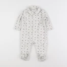 Vertbaudet - pyjama velours blanc - 9 mois