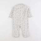Vertbaudet - pyjama velours blanc - 9 mois