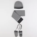 Jacadi - ensemble bonnet/moufles/écharpe gris - 18 mois