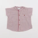 Jacadi - chemise blanc, rouge - 3 mois