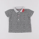 IKKS - polo blanc, noir - 6 mois