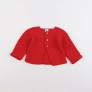 Petit Bateau - gilet rouge - 12 mois