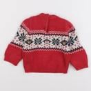 Vertbaudet - pull rouge - 6 mois