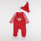 Vertbaudet - pyjama velours rouge - 12 mois
