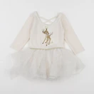 H&M - robe beige, or - 2/4 ans