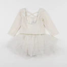 H&M - robe beige, or - 2/4 ans