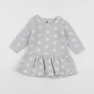 Petit Bateau - robe gris - 6 mois