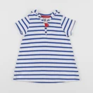 Petit Bateau - robe blanc, bleu - 6 mois