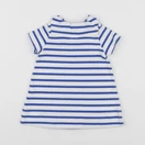 Petit Bateau - robe blanc, bleu - 6 mois
