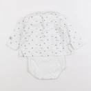 Petit Bateau - body à col bleu - 6 mois