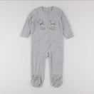 Vertbaudet - pyjama velours gris - 2 ans