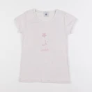 Petit Bateau - maillot de corps blanc, rose - 10 ans