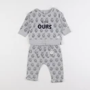 La Redoute - ensemble gris - 6 mois