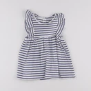 Vertbaudet - robe blanc, bleu - 9 mois