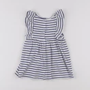 Vertbaudet - robe blanc, bleu - 9 mois
