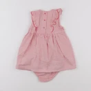 Cadet Rousselle - robe blanc, rose - 6 mois