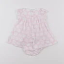 Jacadi - robe blanc, rose - 3 mois