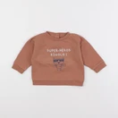 Vertbaudet - sweat marron - 6 mois