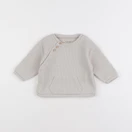 Vertbaudet - sweat beige - 6 mois