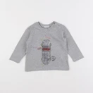 IKKS - tee-shirt gris - 6 mois