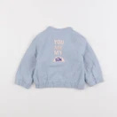 IKKS - veste réversible, imprimé au dos bleu, rose - 6 mois