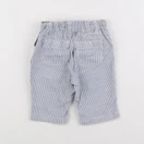 H&M - pantalon bleu, blanc - 9/12 mois
