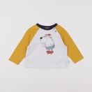 Cadet Rousselle - tee-shirt blanc, jaune - 6 mois