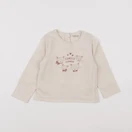 Vertbaudet - tee-shirt beige - 18 mois