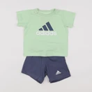 Adidas - ensemble bleu, vert - 6/9 mois