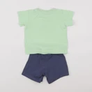 Adidas - ensemble bleu, vert - 6/9 mois