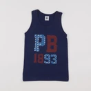 Petit Bateau - maillot de corps bleu - 6 ans