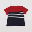 Petit Bateau - tee-shirt blanc, bleu - 12 mois