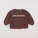 Vertbaudet - sweat marron - 12 mois