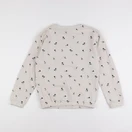 Little Cigogne - sweat beige, vert - 12 ans