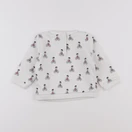 Boutchou - sweat blanc, bleu - 12 mois