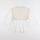 Zara - sweat blanc, beige - 8 ans