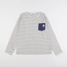 Vertbaudet - tee-shirt blanc, bleu - 12 ans