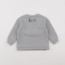 Zara - sweat gris - 6/9 mois
