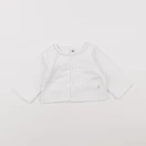 Petit Bateau - sweat blanc - 3 mois