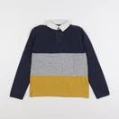 Monoprix - polo bleu, jaune - 8 ans