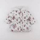 Petit Bateau - doudoune blanc, rose - 18 mois