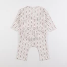 Zara - ensemble beige, rouge - 3/6 mois