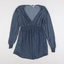 H&M - blouse grossesse bleu - m