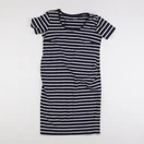 H&M - robe grossesse bleu, blanc - m