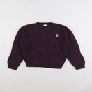 Vertbaudet - pull violet, or - 8 ans