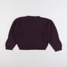 Vertbaudet - pull violet, or - 8 ans