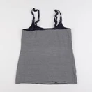 H&M - débardeur allaitement bleu, blanc - m