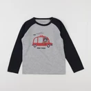 Monoprix - tee-shirt bleu, gris - 6 ans